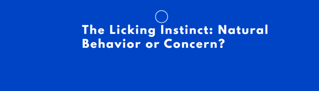 The Licking Instinct: Natural Behavior or Concern